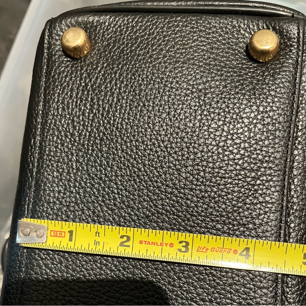 Coach Pebble Leather Large Bennett Satchel Crossbody Bag Black Style F31376 - Picture 9 of 12